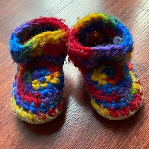 Baby sheepskin wool slippers